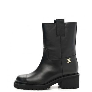 Chanel ankle boots BLACK SIZE 38